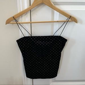 Dynamite Velvet Studded Top